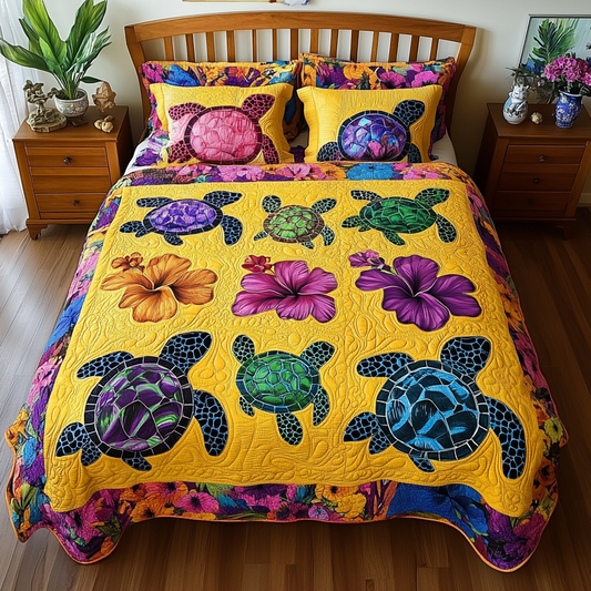 Hawaiian Turtle TAI311024002 Quilt Bedding Set