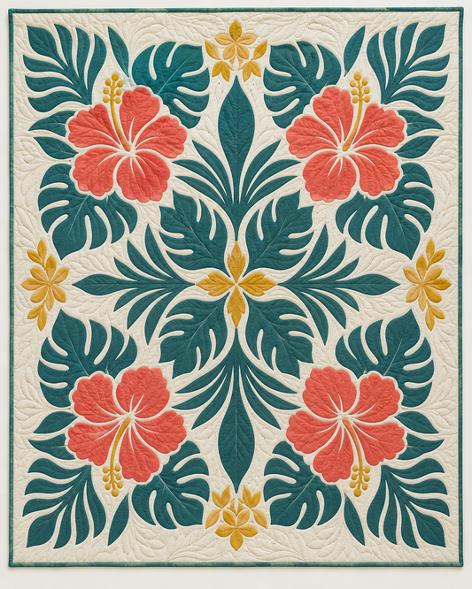 Hawaiian Floral TD101026289 Quilt Blanket