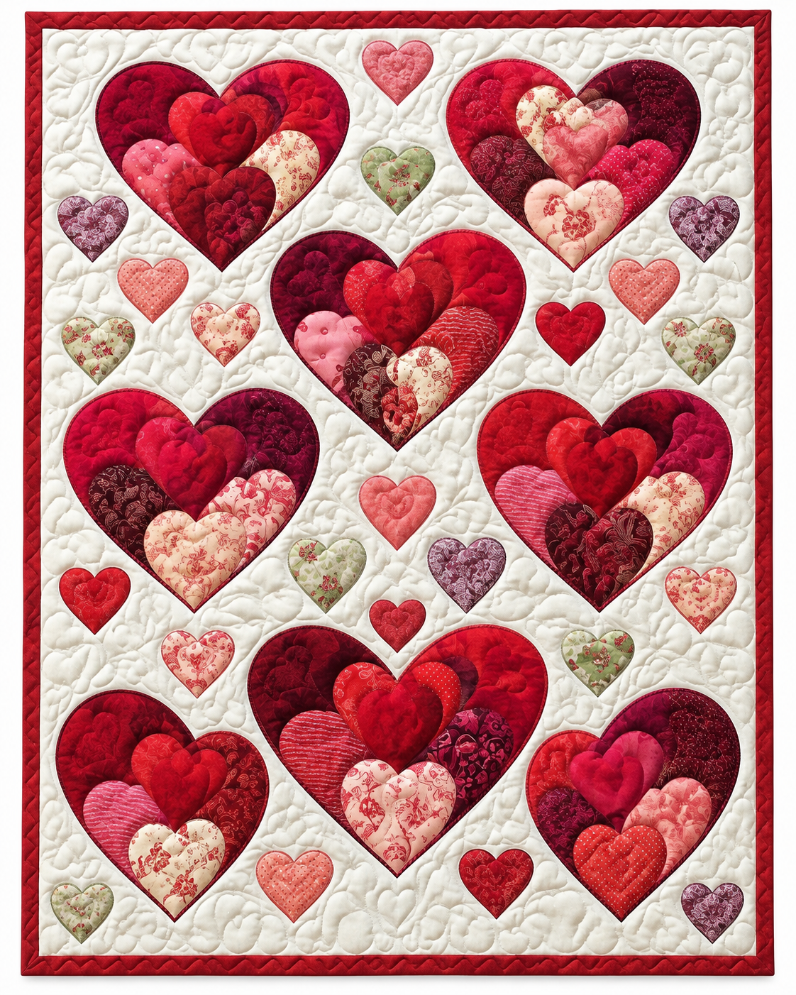 Hearts within Hearts TD101026290 Quilt Blanket