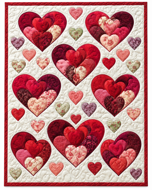 Hearts within Hearts TD101026290 Quilt Blanket
