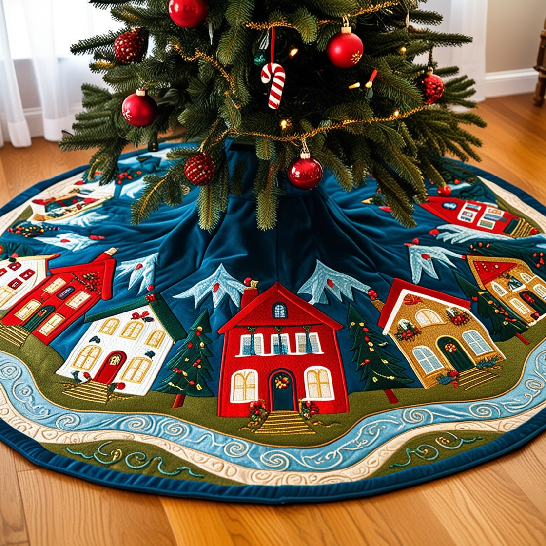 Houses NTA061124294 Quilted Tree Skirt