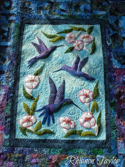 Hummingbird CLA1010334Q Quilt Blanket