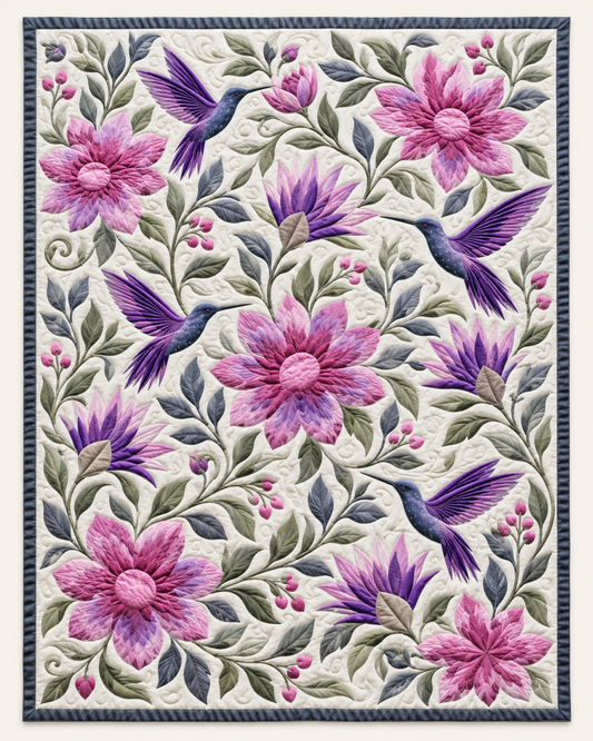 Hummingbird Garden TD101026298 Quilt Blanket