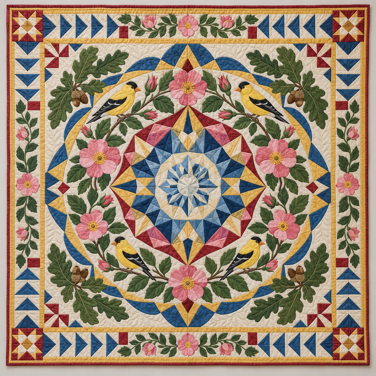 Iowa Wild Rose Geode TD1410261035 Quilt Blanket