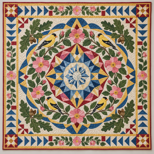 Iowa Wild Rose Geode TD1410261035 Quilt Blanket