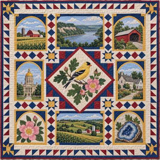 Iowa Landmark Windows TD181026513 Quilt Blanket