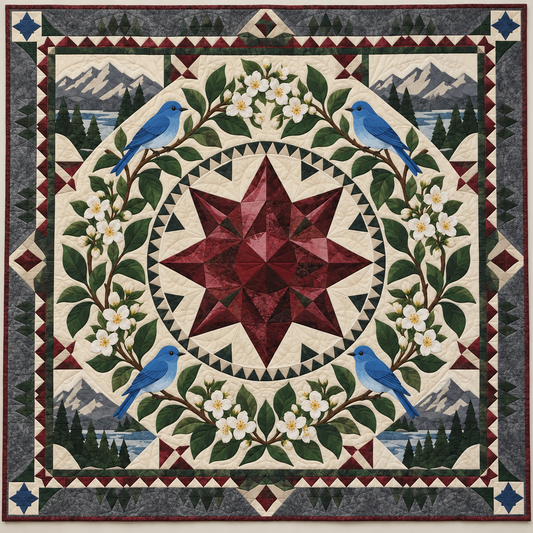 Idaho Garnet And Syringa TD1410261038 Quilt Blanket