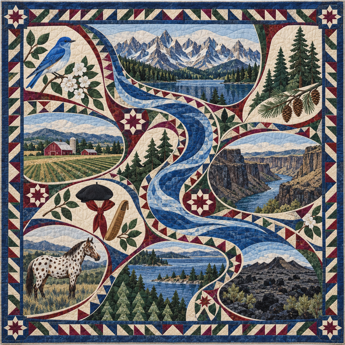Idaho River Of Stories TD181026524 Quilt Blanket