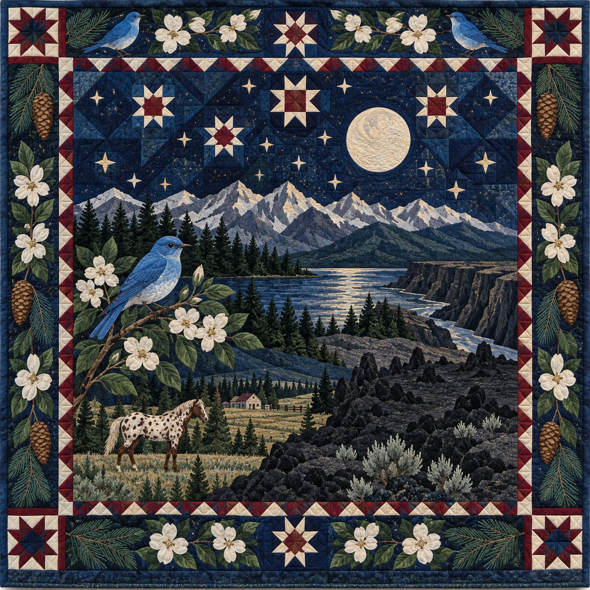 Idaho Night Garden TD181026525 Quilt Blanket