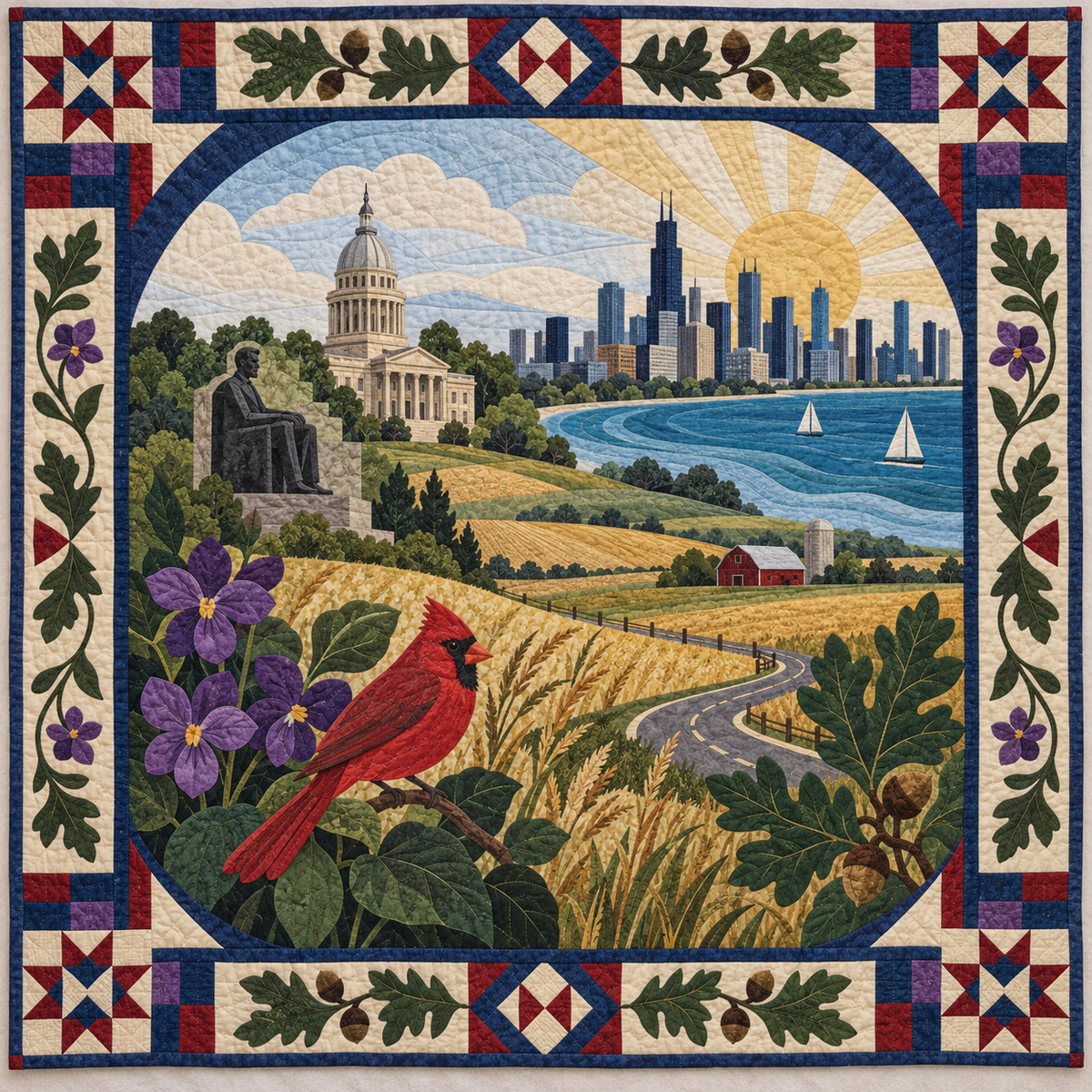 Illinois Landscape Tapestry TD181026531 Quilt Blanket
