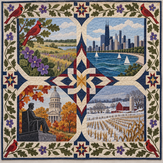 Illinois Four Seasons TD181026538 Quilt Blanket