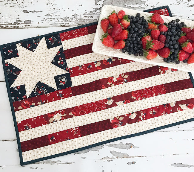 Patriotic Flag CLDY180624112 Quilted Placemats