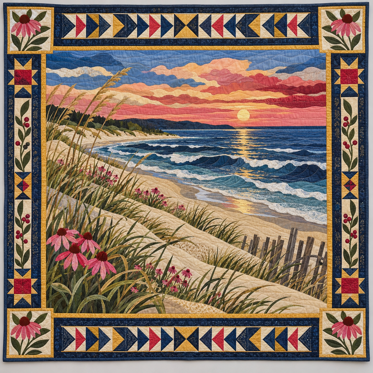 Indiana Dunes And Lake Light TD1410261043 Quilt Blanket