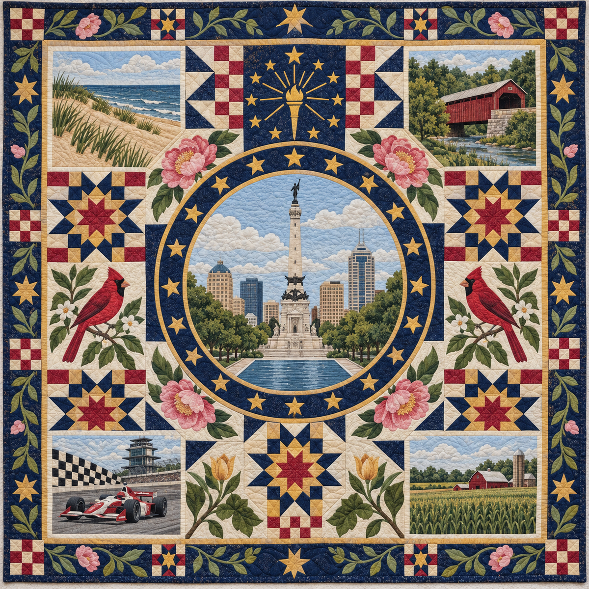 Indiana Celebration In Cloth TD181026550 Quilt Blanket