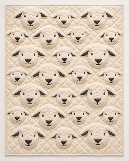 Ivory Sheep TD101026307 Quilt Blanket