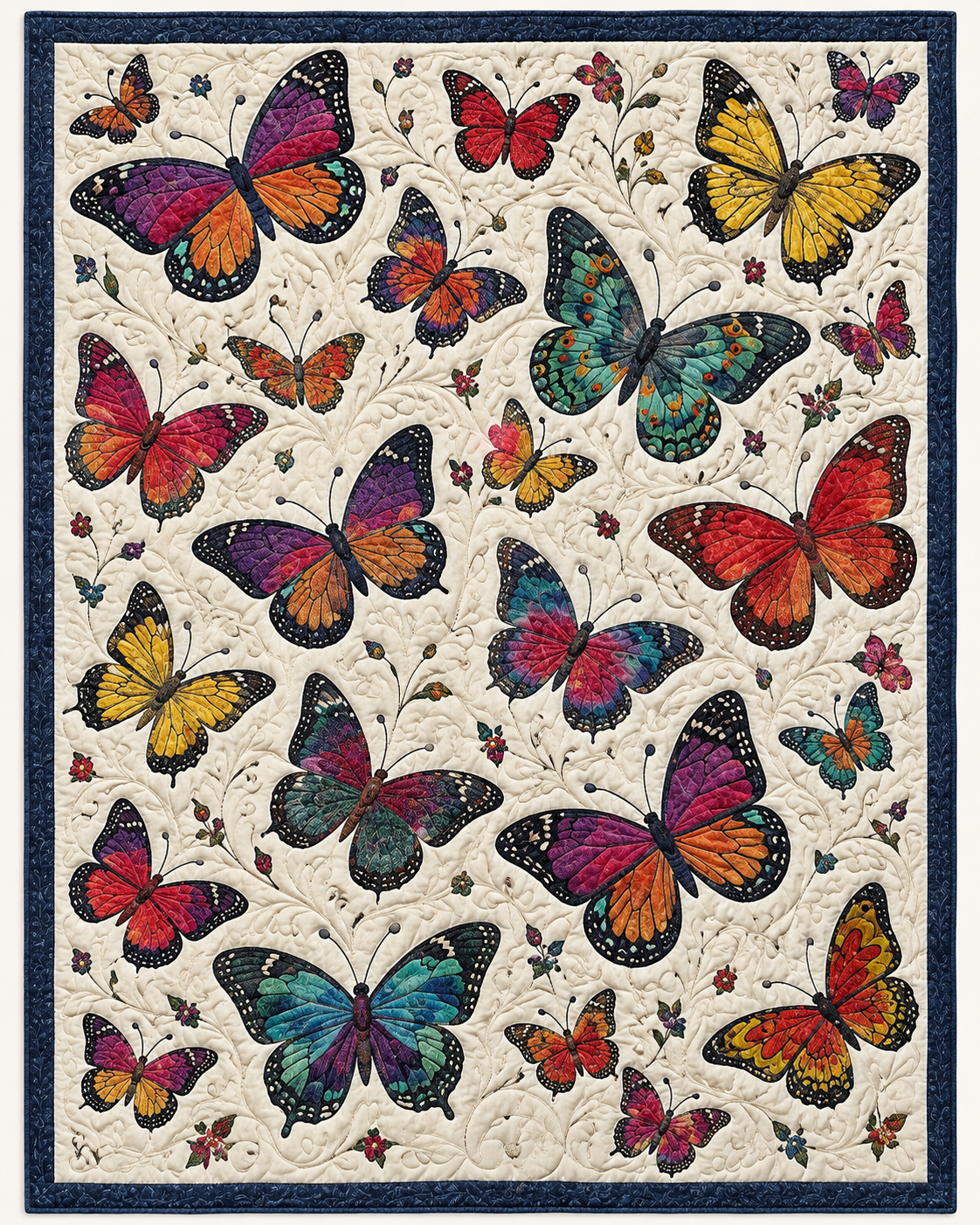Jewel Butterfly Flight TD101026309 Quilt Blanket