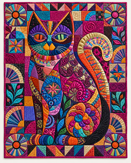 Jewel Patchwork Cat TD101026314 Quilt Blanket