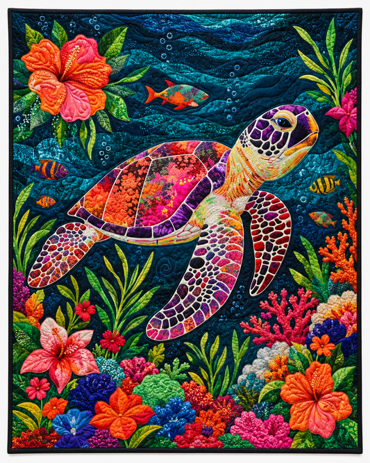 Jewel Sea Turtle TD101026316 Quilt Blanket