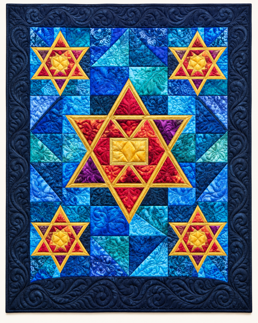 Jewel Star of David TD101026317 Quilt Blanket