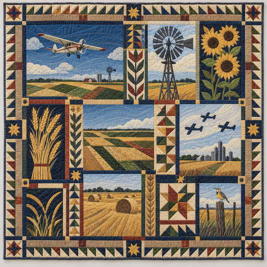 Kansas Prairie Flight TD1410261048 Quilt Blanket