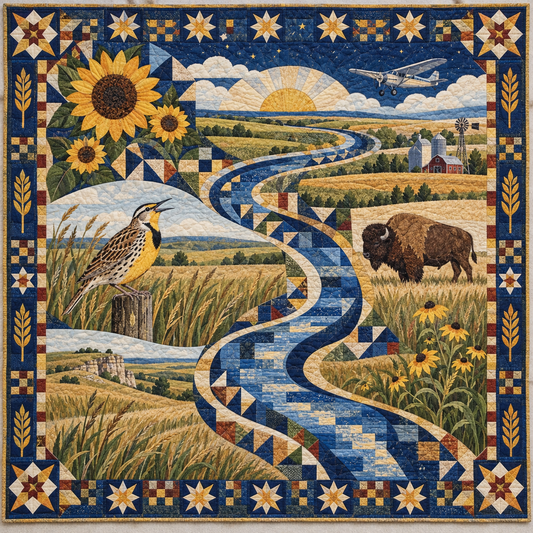 Kansas River Of Stories TD181026554 Quilt Blanket