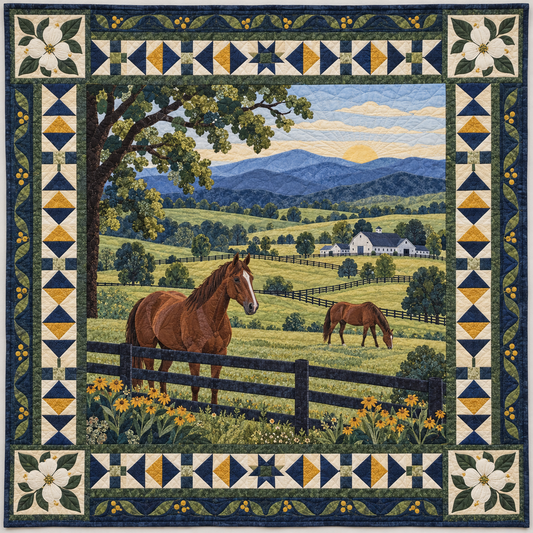 Kentucky Bluegrass Morning TD1410261049 Quilt Blanket
