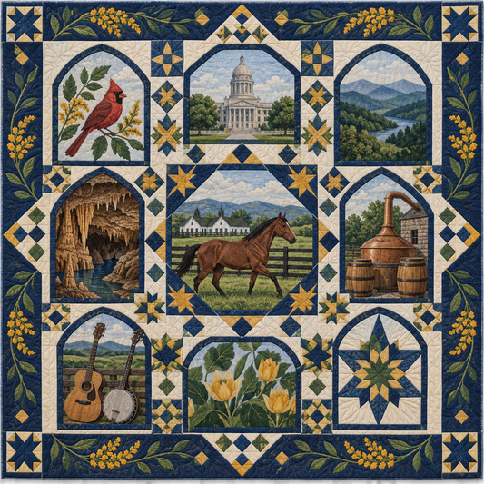 Kentucky Landmark Windows TD181026563 Quilt Blanket