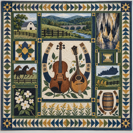 Kentucky Strings And Staves TD1410261051 Quilt Blanket