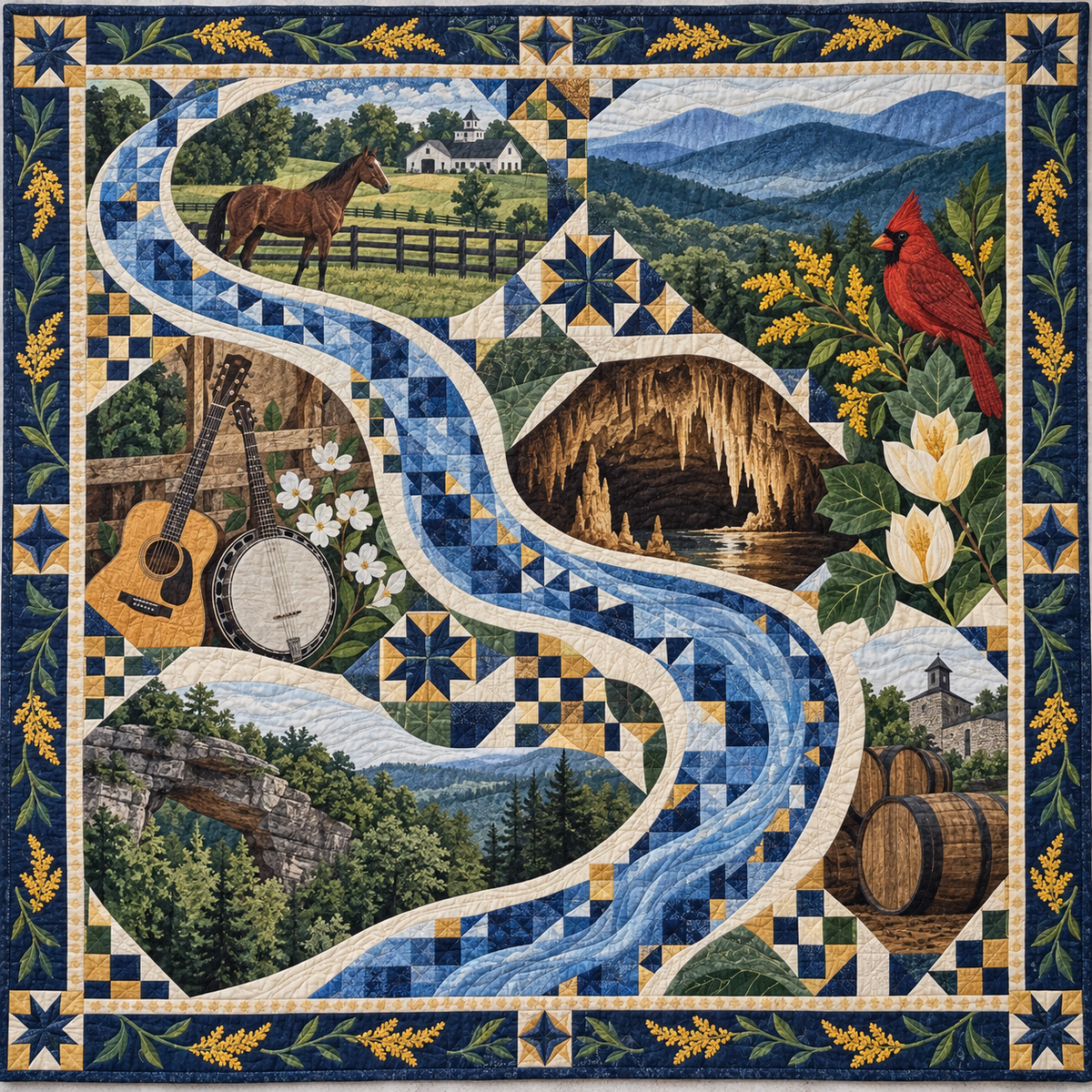 Kentucky River Of Stories TD181026564 Quilt Blanket