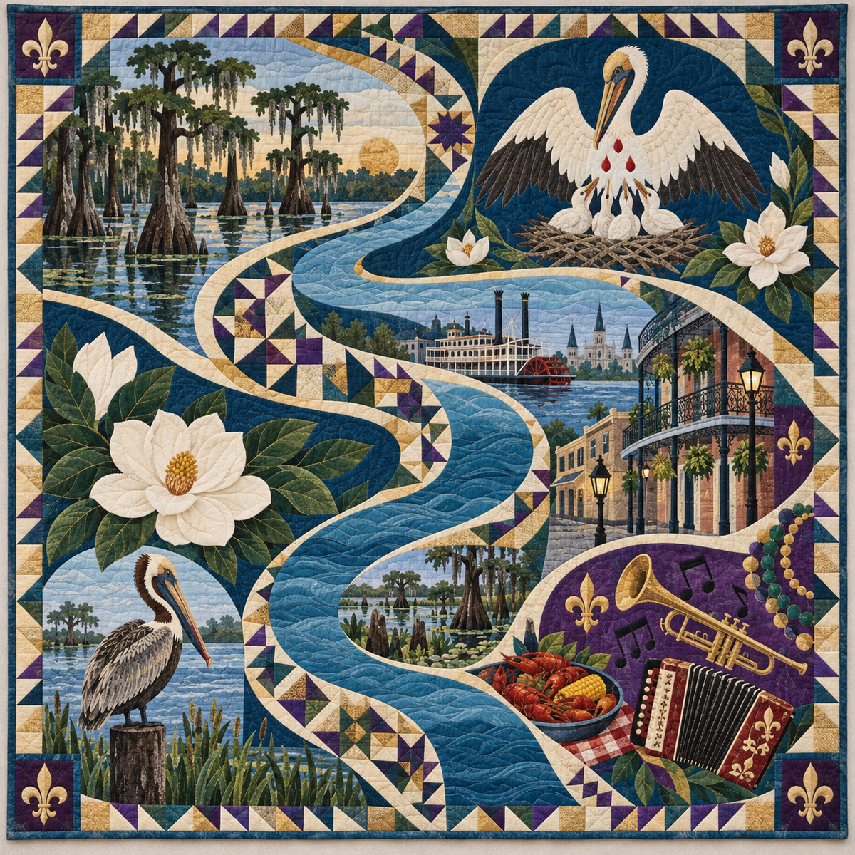 Louisiana River Of Stories TD181026574 Quilt Blanket