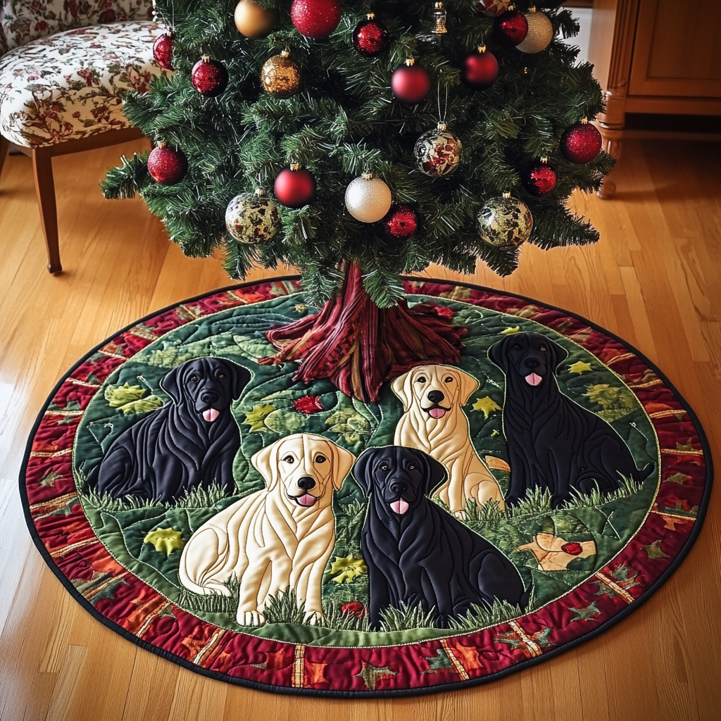 Labrador Retriever TAI041124474 Quilted Tree Skirt