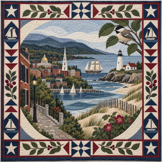 Massachusetts Landscape Tapestry TD181026581 Quilt Blanket