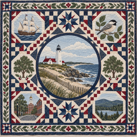 Massachusetts Celebration In Cloth TD181026590 Quilt Blanket