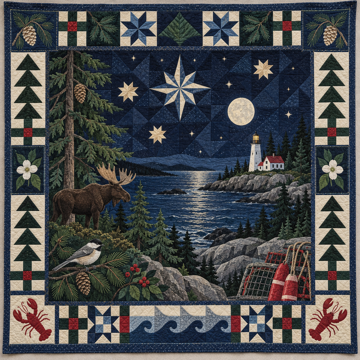 Maine Night Garden TD181026605 Quilt Blanket