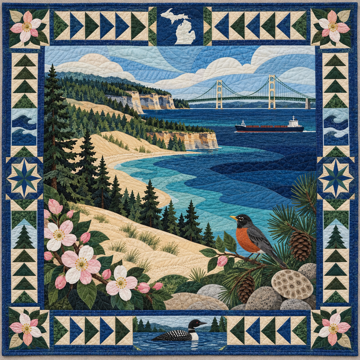 Michigan Landscape Tapestry TD181026611 Quilt Blanket