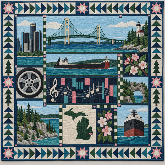 Michigan Motown To Mackinac TD1410261066 Quilt Blanket
