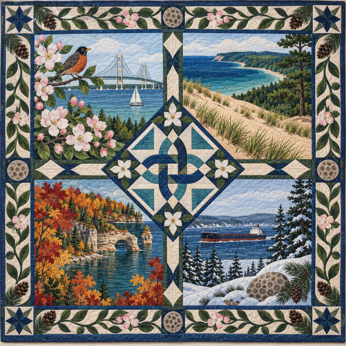 Michigan Four Seasons TD181026618 Quilt Blanket