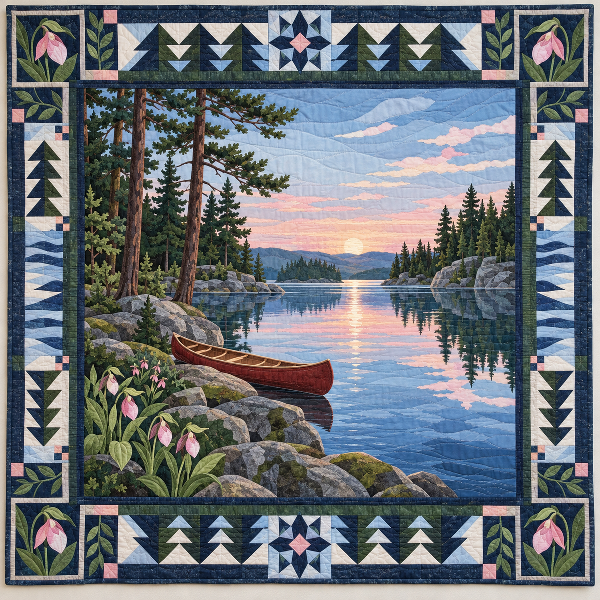Minnesota Boundary Waters Dawn TD1410261067 Quilt Blanket