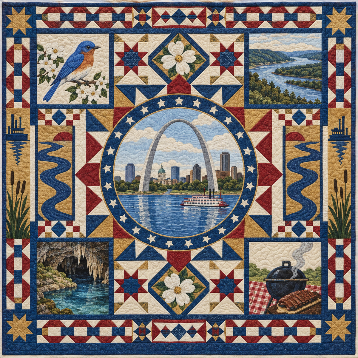 Missouri Celebration In Cloth TD181026640 Quilt Blanket