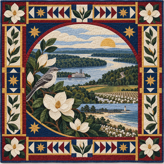 Mississippi Landscape Tapestry TD181026641 Quilt Blanket