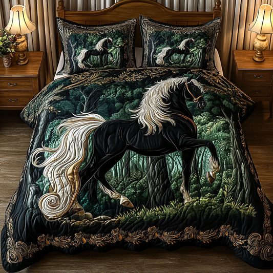 Majestic Black Horse TAI311024083 Quilt Bedding Set