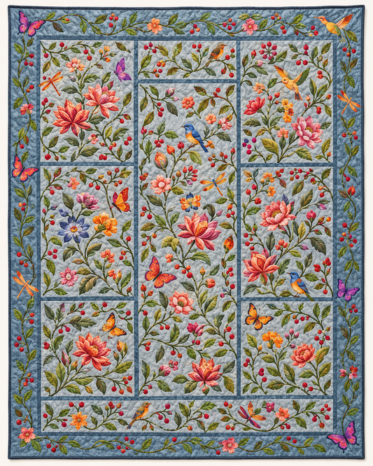 Misty Garden Panels TD101026329 Quilt Blanket