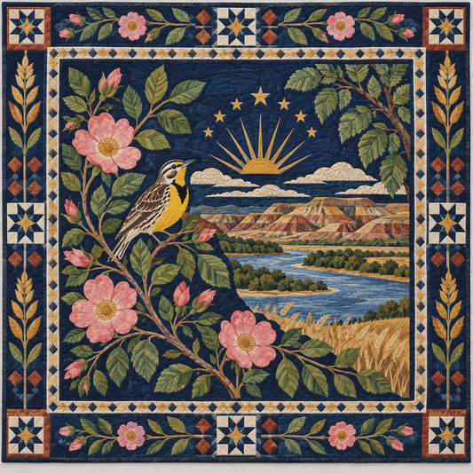 North Dakota Botanical Heritage TD181026672 Quilt Blanket