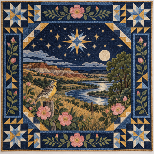 North Dakota Night Garden TD181026675 Quilt Blanket