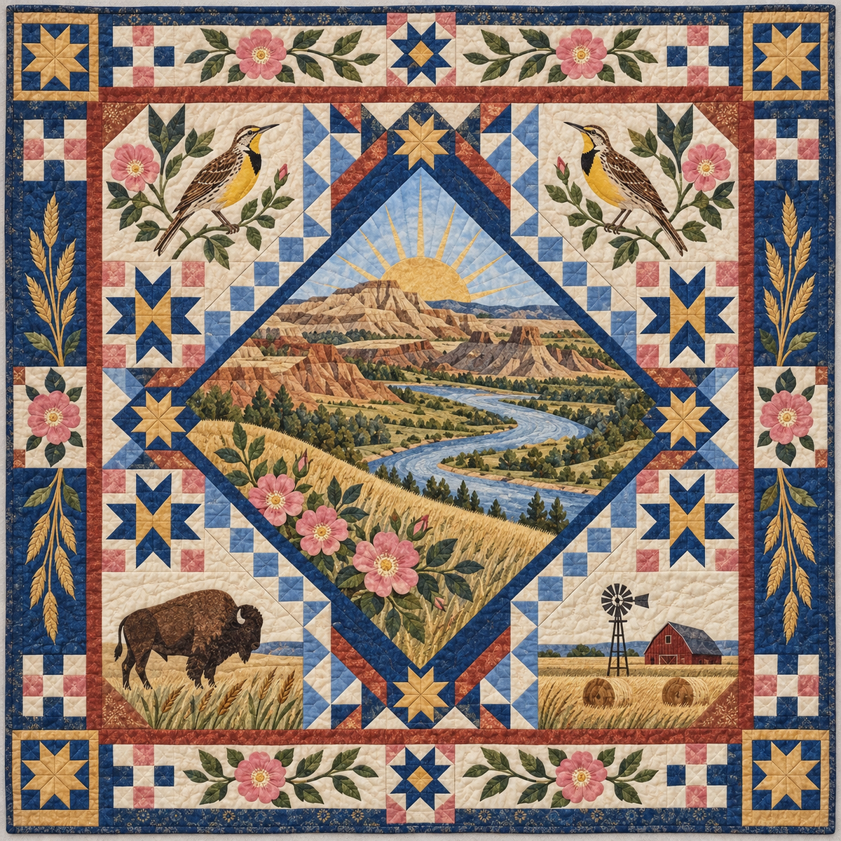 North Dakota Celebration In Cloth TD181026680 Quilt Blanket