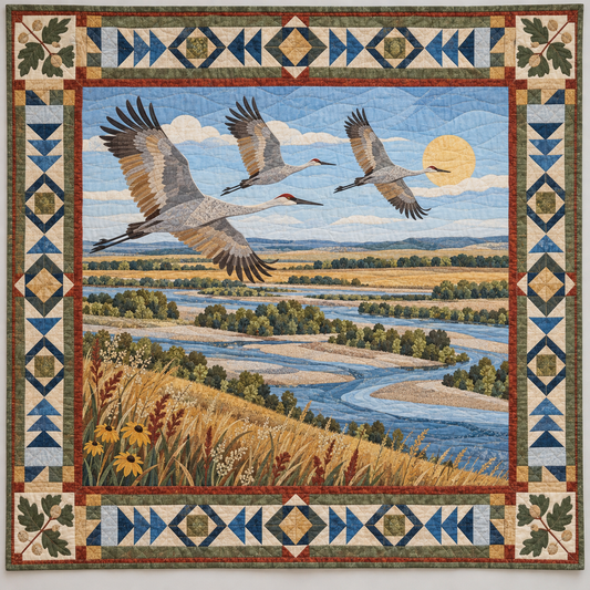 Nebraska Platte River Wings TD1410261085 Quilt Blanket