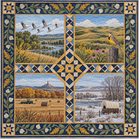 Nebraska Four Seasons TD181026688 Quilt Blanket