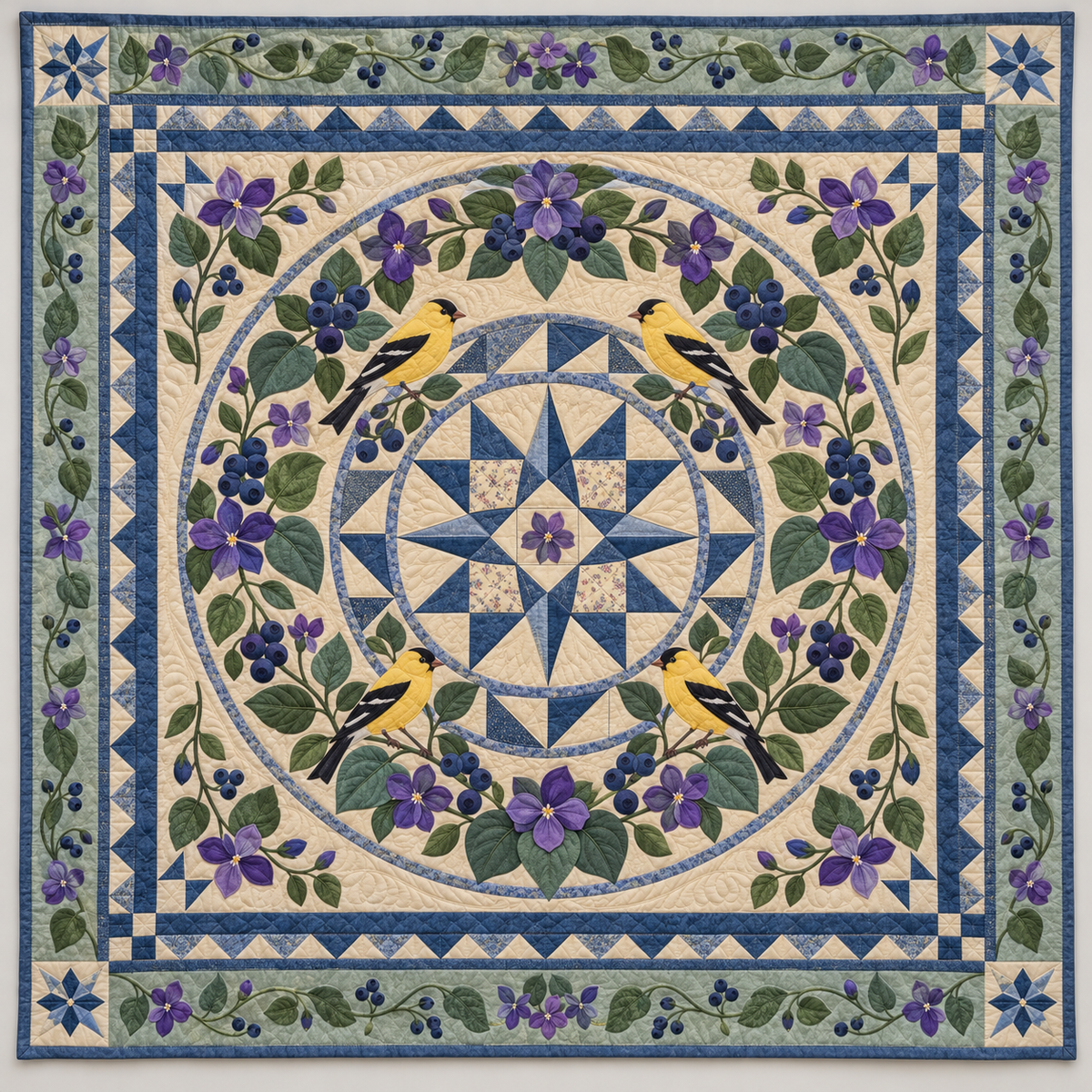 New Jersey Violet Garden State TD1410261092 Quilt Blanket