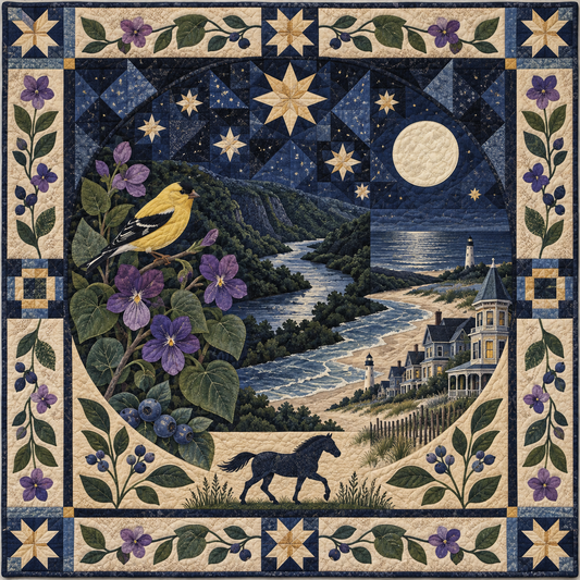 New Jersey Night Garden TD181026705 Quilt Blanket