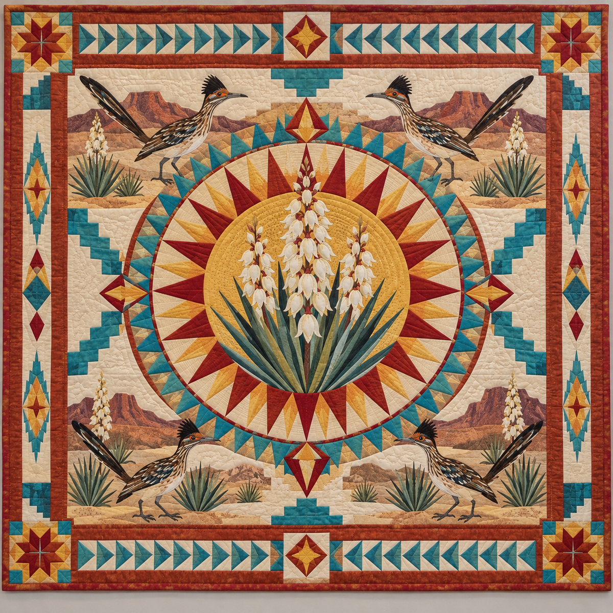 New Mexico Yucca Desert Radiance TD1410261095 Quilt Blanket